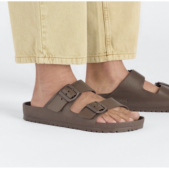 Birkenstock 39 Sz 8-8.5 Arizona Sandals Essentials Slides Roast Brown EVA New - Picture 5 of 5